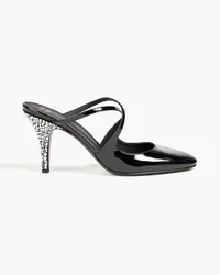 Giuseppe Zanotti Marthe Crystal Mules aus Leder Schwarz