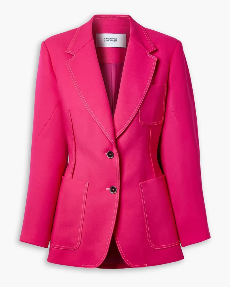 Christopher John Rogers Blazer aus Crêpe Pink