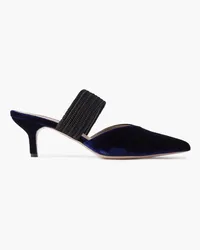 Malone Souliers Maisie 45 Mules aus Samt mit Kordelbesatz Blau