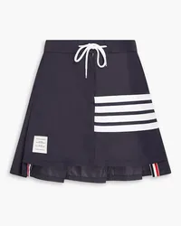 Thom Browne Plissierter Minirock aus Shell mit Streifen Blau