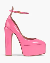 Valentino Garavani Plateau-Pumps aus Lackleder Pink