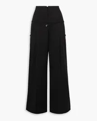 Jacquemus Criollo Hose mit weitem Bein aus Wolle Schwarz