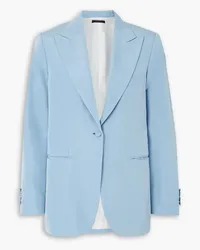 Brioni Blazer aus Twill aus einer Seiden-Baumwollmischung Blau