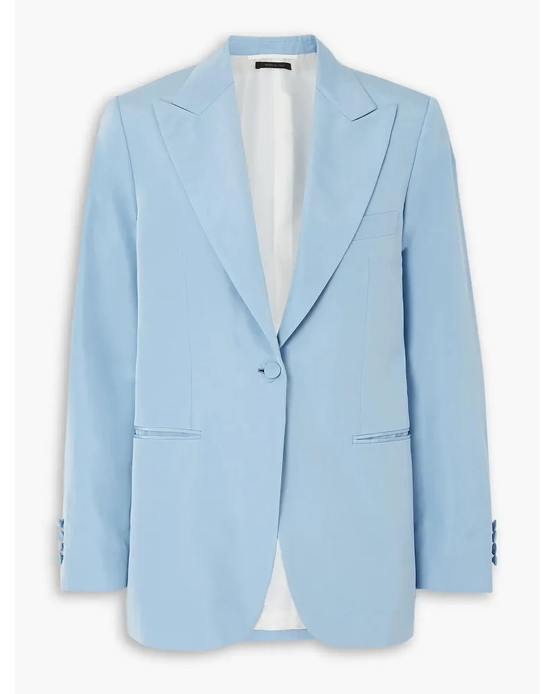 Brioni Blazer aus Twill aus einer Seiden-Baumwollmischung Blau