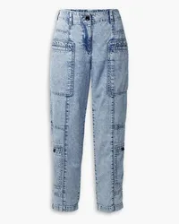 Proenza Schouler Cargohose aus Chambray aus einer Baumwollmischung mit Einsätzen Blau