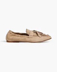 TOD'S Loafers aus Veloursleder mit Verzierung Neutral