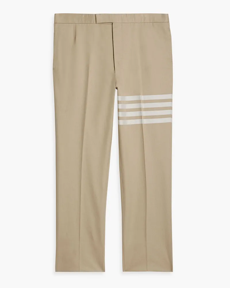 Thom Browne Gestreifte Hose aus Baumwoll-Twill Neutral