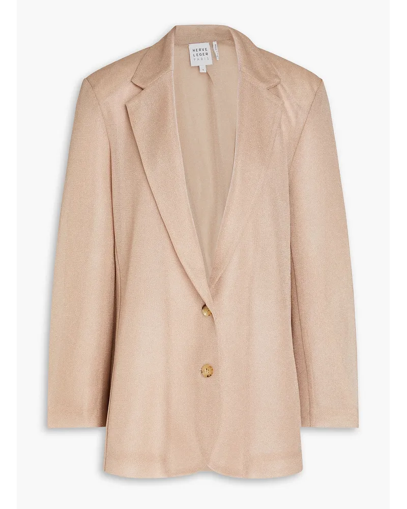 Hervé Léger Blazer aus Metallic-Strick Neutral