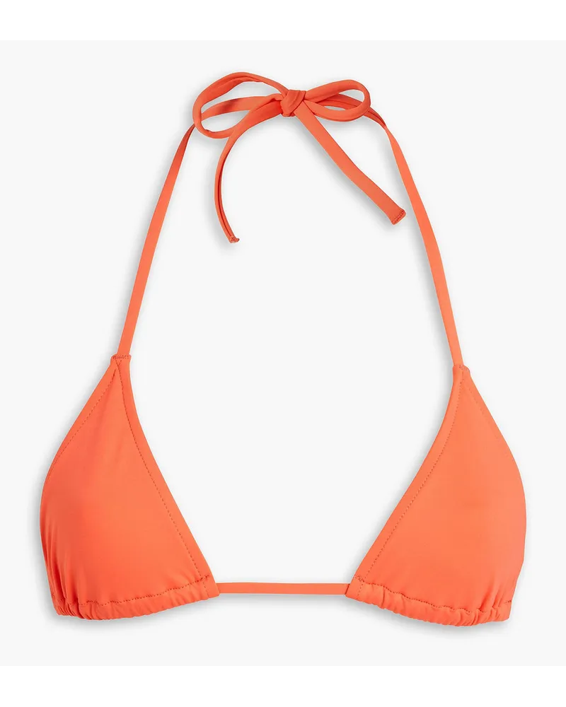 BONDI BORN Malia Neckholder Bikini Oberteil Orange