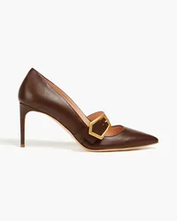 Rupert Sanderson Pumps aus Leder mit Schnalle Braun