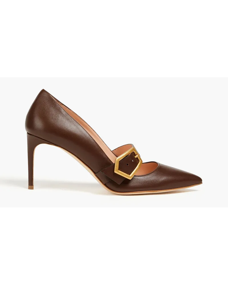 Rupert Sanderson Pumps aus Leder mit Schnalle Braun