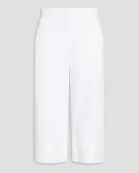 Stella McCartney Cropped Track Pants aus Baumwollfleece Weiß