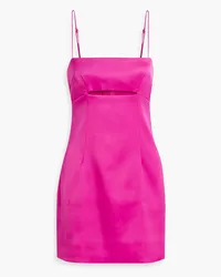 NICHOLAS Lomy Minikleid aus Satin mit Cut-outs Pink