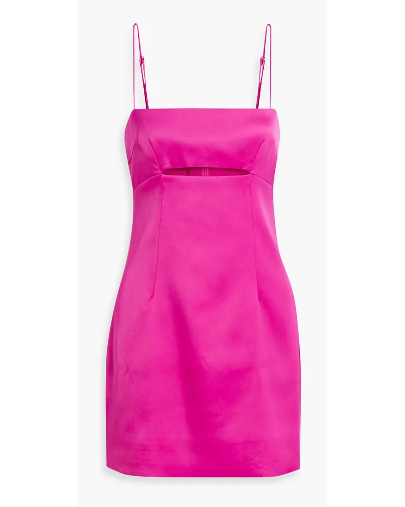 NICHOLAS Lomy Minikleid aus Satin mit Cut-outs Pink