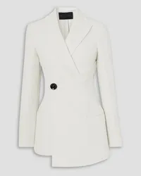 Proenza Schouler Wickelblazer aus Stretch-Crêpe Weiß