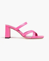 by FAR Mules aus Leder Pink