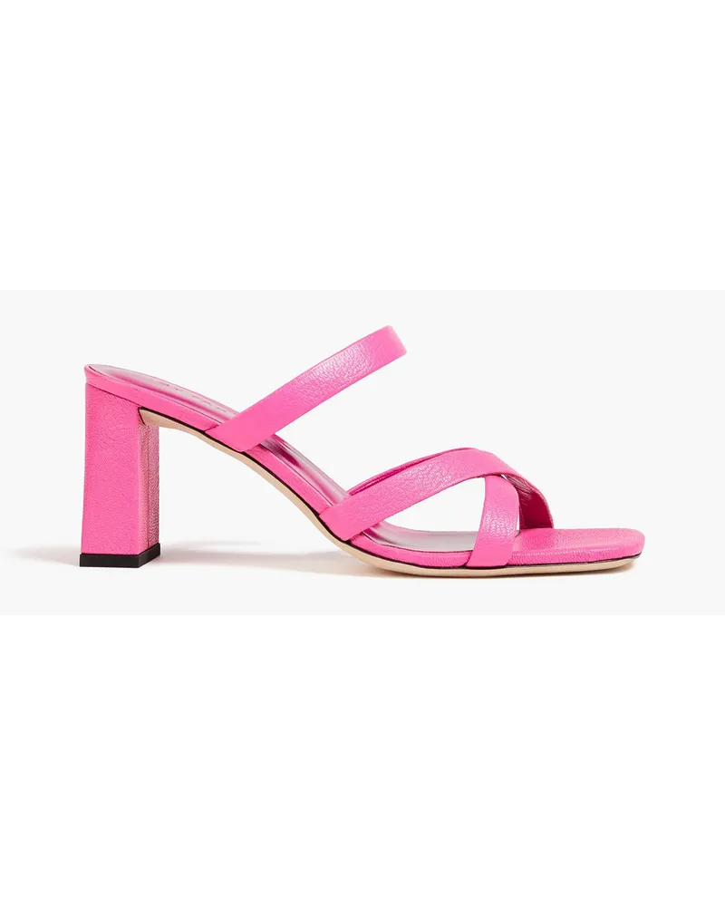 by FAR Mules aus Leder Pink