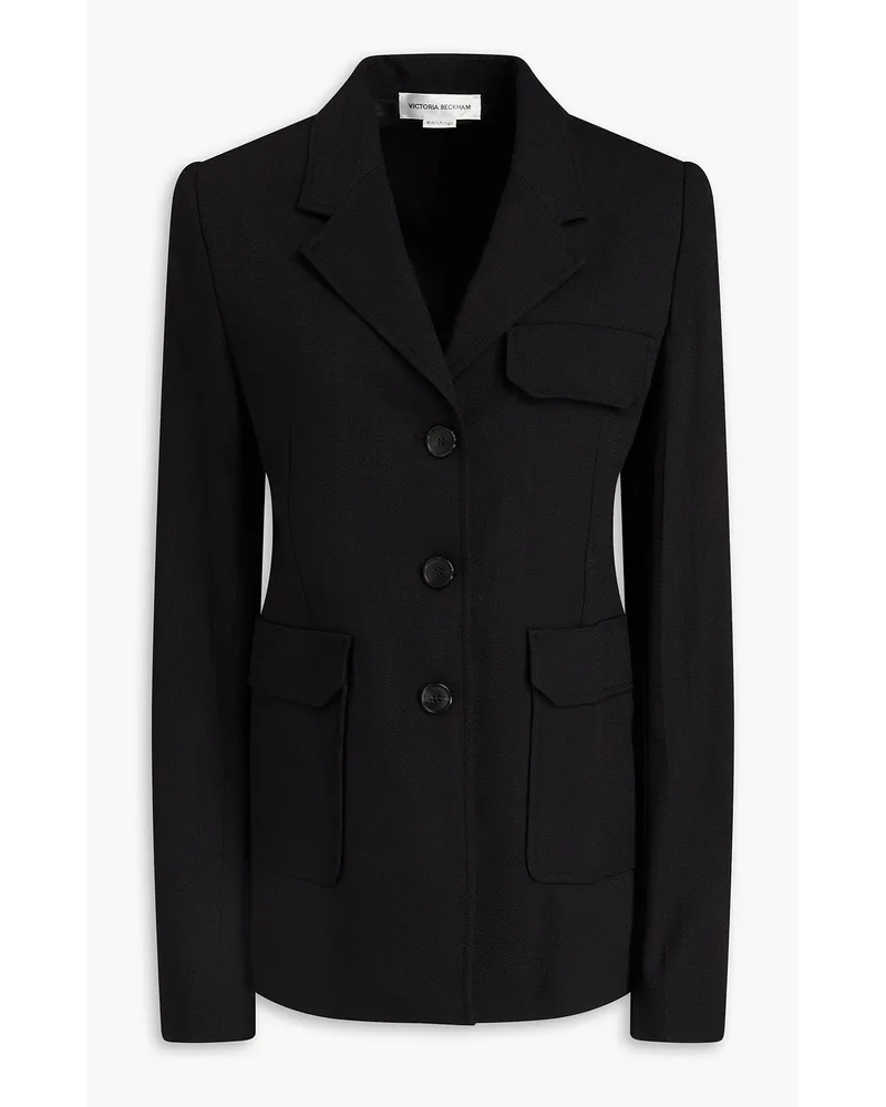 Victoria Beckham Blazer aus Grain de Poudre Schwarz