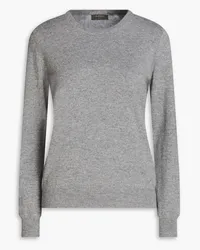 N.Peal Melierter Kaschmirpullover Grau