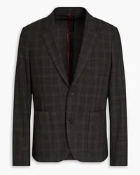 Paul Smith Karierter Blazer aus einer Wollmischung Grau