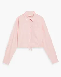 Marni Cropped Hemd aus Baumwollpopeline Pink