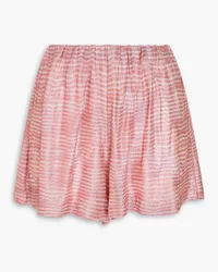 Missoni Mare Shorts aus Häkelstrick mit Metallic-Effekt Pink