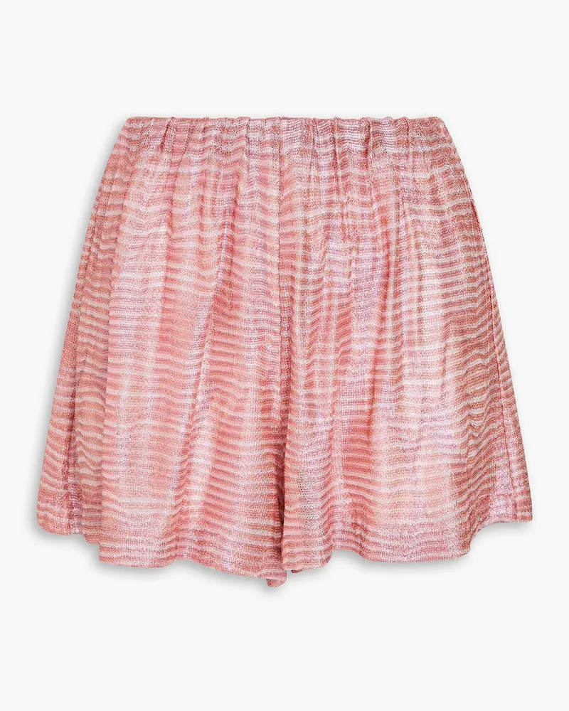 Missoni Mare Shorts aus Häkelstrick mit Metallic-Effekt Pink