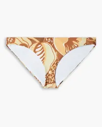 Mara Hoffman Zoa tief sitzendes Bikini-Höschen mit Print Braun