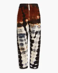 Jil Sander Jogginghose aus Baumwollfleece mit Batikmuster Braun