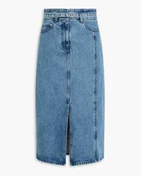 3.1 phillip lim Belted denim midi skirt Blau