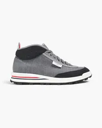 Thom Browne High-Top-Sneakers aus Wolle Grau