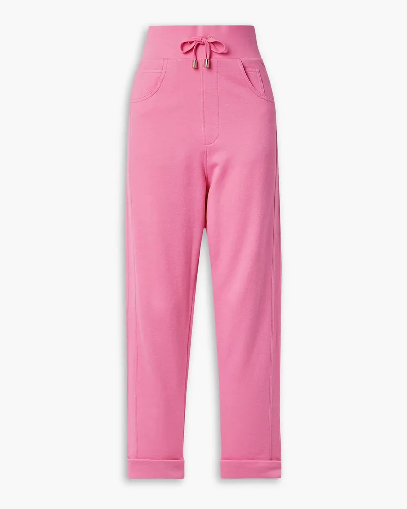 Balmain Jogginghose aus einer Baumwoll-Kaschmirmischung Pink