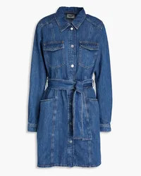 Claudie Pierlot Hemdkleid aus Denim inMinilänge Blau