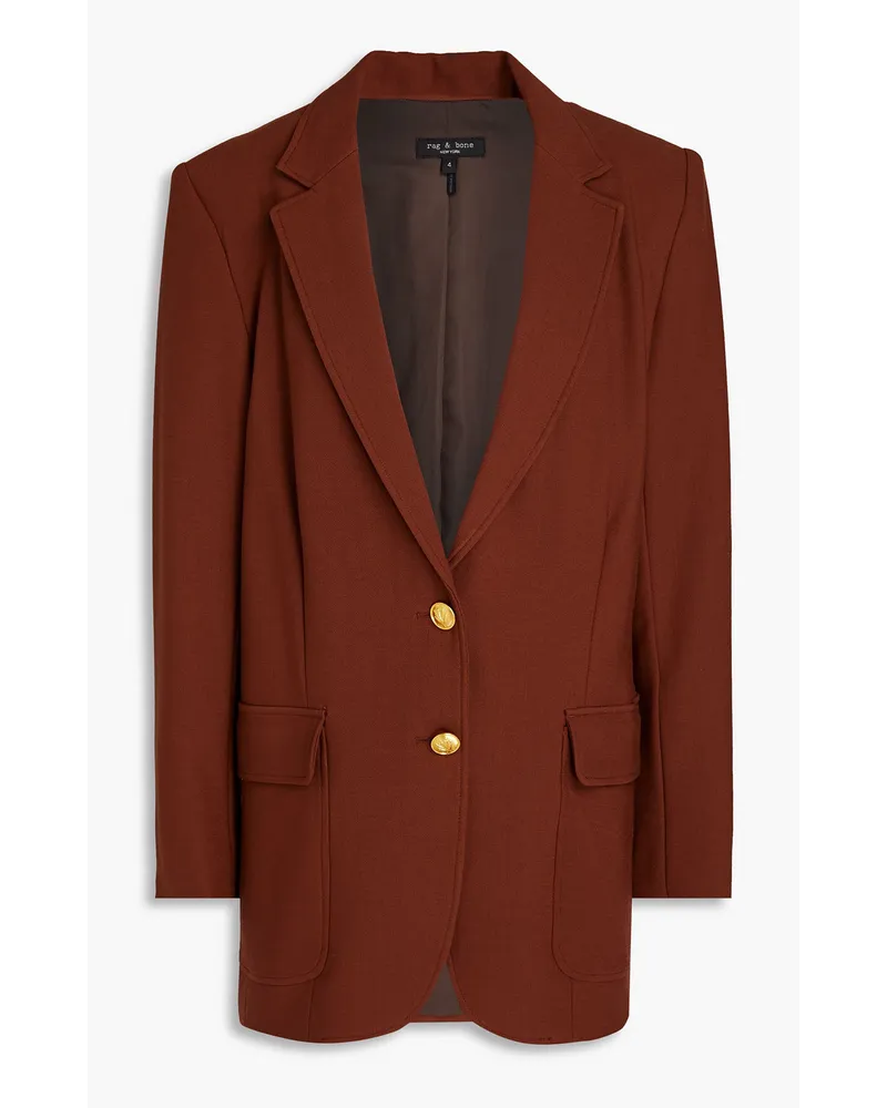 Rag & Bone Cody Blazer aus Crêpe aus einer Wollmischung Braun