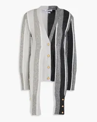 Thom Browne Cardigan aus Wolle mit Streifen Grau