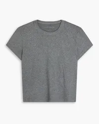 Alexander Wang T-Shirt aus Baumwoll-Jersey mit Glitter-Finish und Applikationen Grau