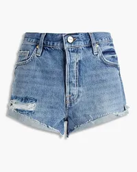 Frame Denim Jeansshorts inDistressed-Optik Blau