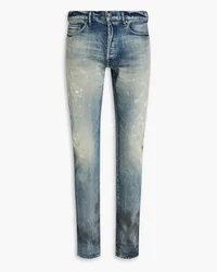 John Elliott + Co The Cast 2 Jeans aus bemaltem Denim Blau