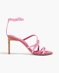 Jacquemus Les Sandales Camargue Sandalen aus Leder mit Schnalle Pink