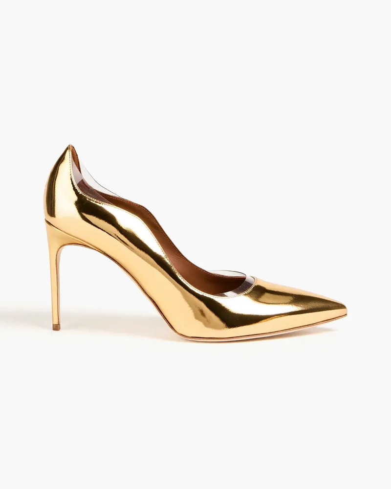 Malone Souliers Nana 90 Pumps aus verspiegeltem Leder Metallic