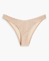 Zimmermann Tief sitzendes Bikini-Höschen aus Stretch-Jersey in-Optik Metallic