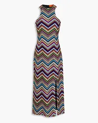 Missoni Midi-Strickkleid inHäkeloptik mit Metallic-Effekt Bunt