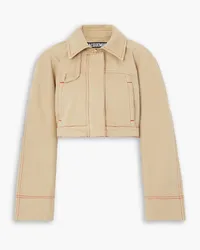 Jacquemus Cropped Jacke aus Baumwoll-Gabardine Neutral