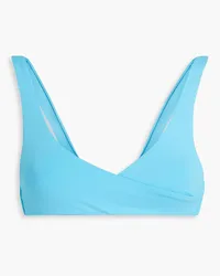 Melissa Odabash Orlando Bikini-Oberteil mit Wickeleffekt Blau