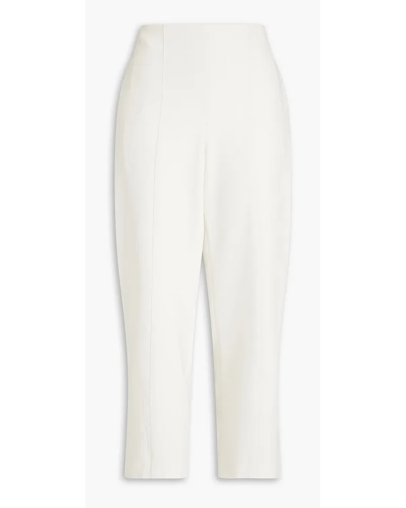 Sachin & Babi Jackie cropped crepe straight-leg pants Weiß