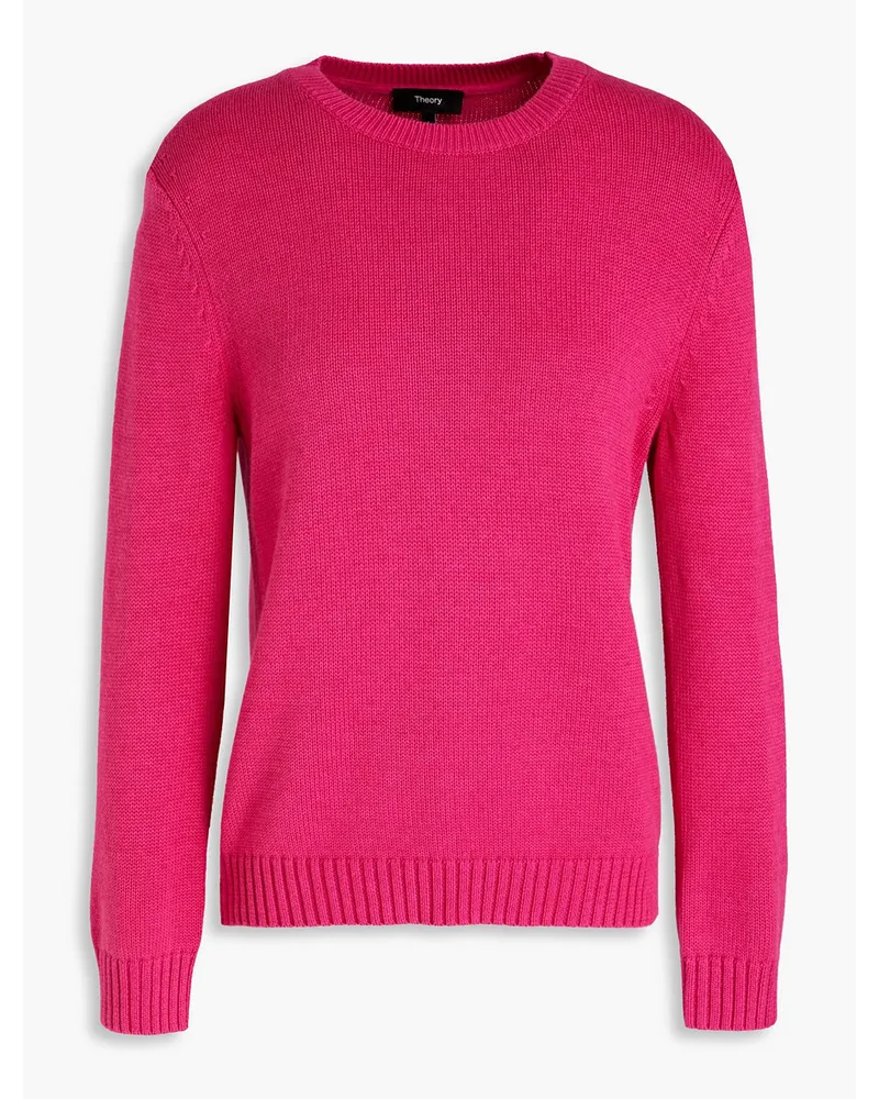 Theory Pullover aus einer Baumwoll-Kaschmirmischung Pink