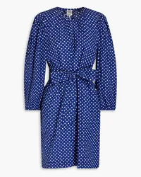 Baum und Pferdgarten Aiki Minikleid aus Biobaumwoll-Seersucker mit Polka-Dots Blau