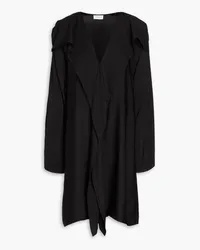 By Malene Birger Avianna Minikleid aus Satin mit Rüschen Schwarz