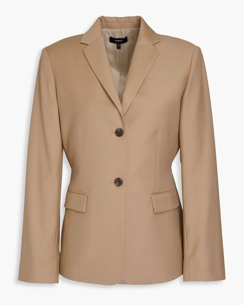 Theory Blazer aus Woll-Twill Neutral