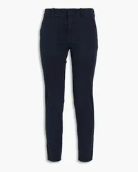 Nili Lotan Cropped Hose mit schmalem Bein aus Twill aus Stretch-Baumwolle Blau